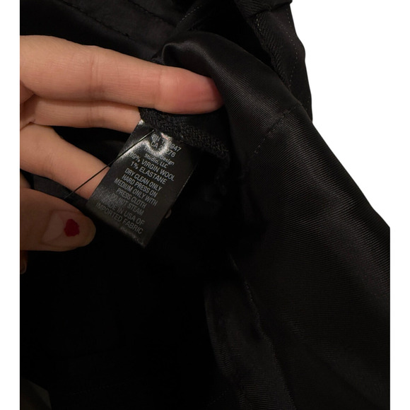 Nili Lotan 8 Virgin Wool $575 Pinstripe Montana Dress Pants Pleated Cropped NWT - Picture 10 of 11